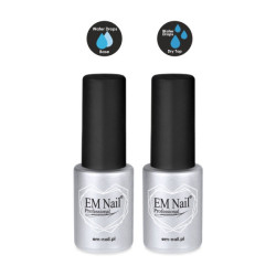 EM Nail - Zestaw Water Drops Dry Top Coat + Base, 6ml