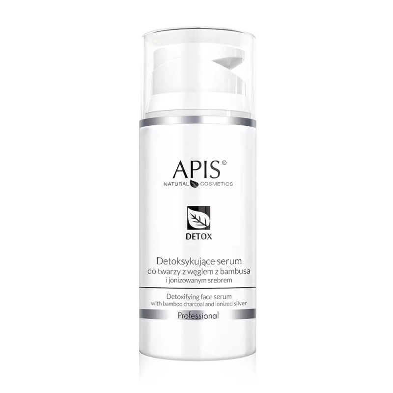 DETOX APIS Detoksykujące serum do twarzy z węglem z bambusa i jonizowanym srebrem 100ml - 1