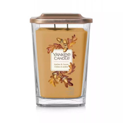 Yankee Candle - ELEVATION Duża kwadratowa świeca zapachowa Amber - Acorn 552g