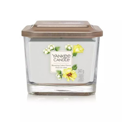 Yankee Candle - kwadratowa świeca z trzema knotami Blooming Cotton Flower 347g