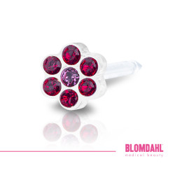 BLOMDAHL Medical Plastic Daisy 5mm Ruby/Rose - 1