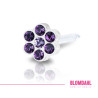BLOMDAHL Medical Plastic Daisy 5mm Amethyst - 1