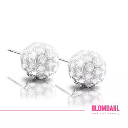 BLOMDAHL Kolczyk 1szt. Crystal Ball White 8 mm SFJ - 1
