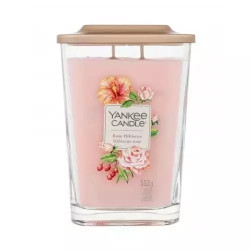 Yankee Candle - ELEVATION Duża kwadratowa świeca zapachowa Rose Hibiscus 552g