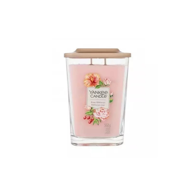 Yankee Candle - ELEVATION Duża kwadratowa świeca zapachowa Rose Hibiscus 552g