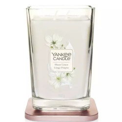 Yankee Candle - ELEVATION Duża kwadratowa świeca zapachowa Sheer Linen 552g