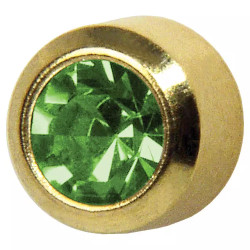 Studex - Kolczyki mini peridot w oprawie pełnej złoty R208Y