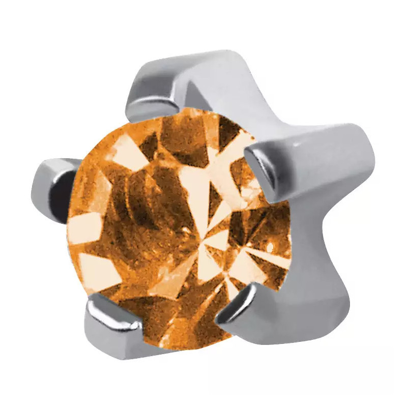 Studex kolczyki mini topaz w pazurkach srebrny - 1
