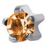 Studex kolczyki mini topaz w pazurkach srebrny - 1