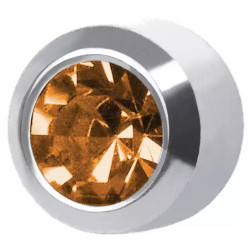 Studex - Kolczyki mini topaz w oprawie pełnej srebrny