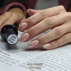Makear-Nude Rubber Base Dark Beige 8ml - 3